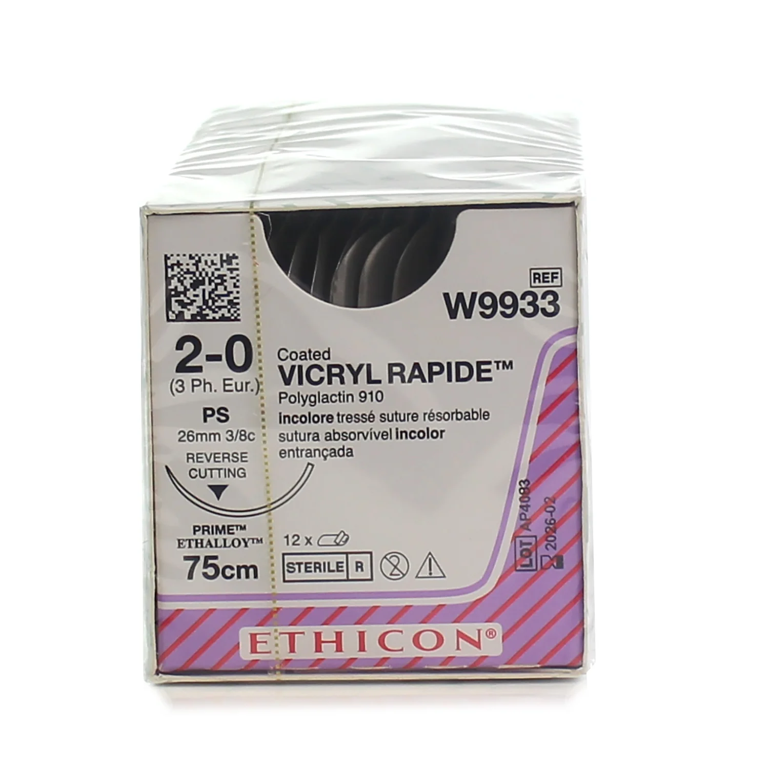 Coated VICRYL rapide Suture: 26mm 75cm undyed 2-0 3 Single - Image 5