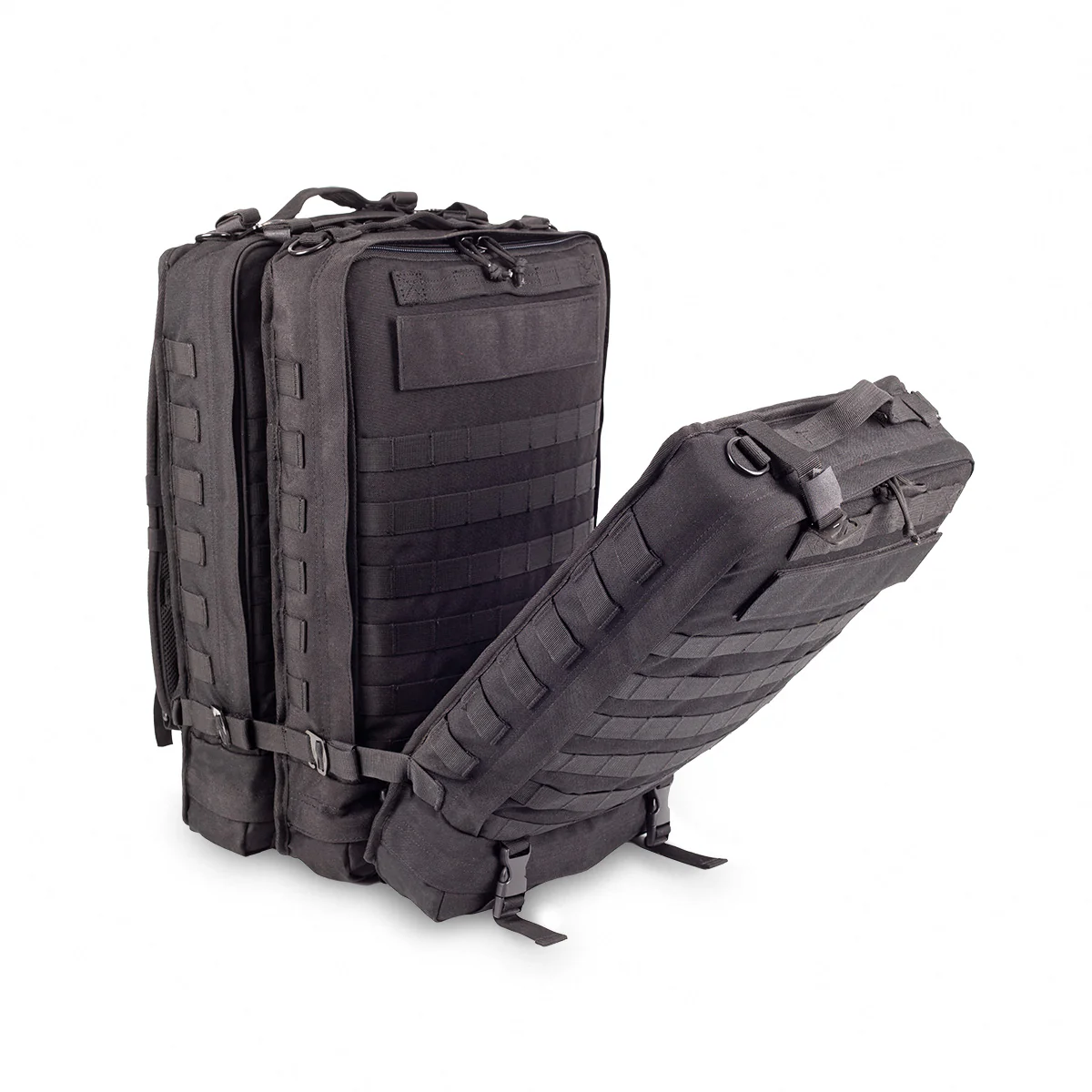 Compact Modular Tactical Backpack Black - Polyester - Image 4