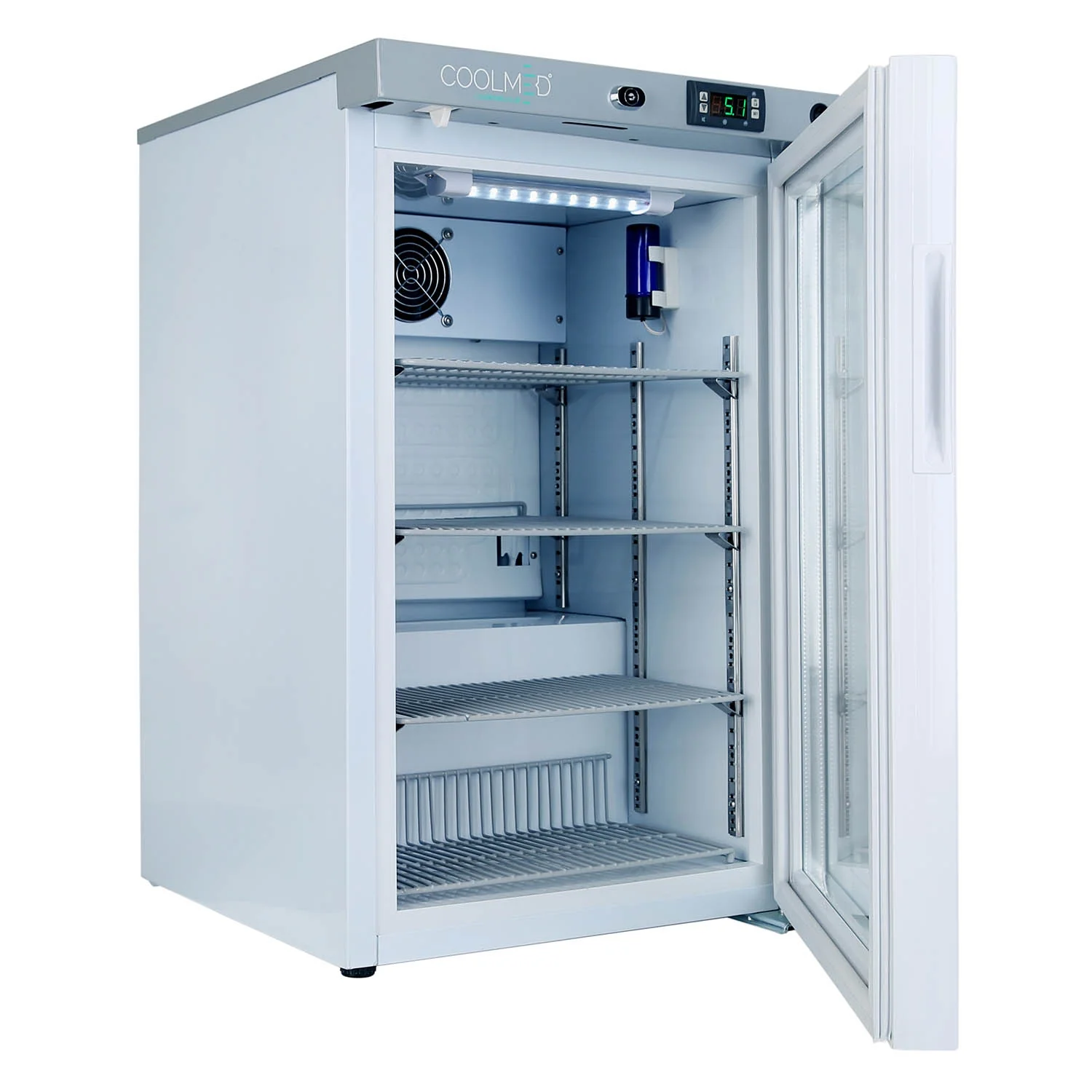 CoolMed Small Glass Door Refrigerator - 59 Litres - CMG59