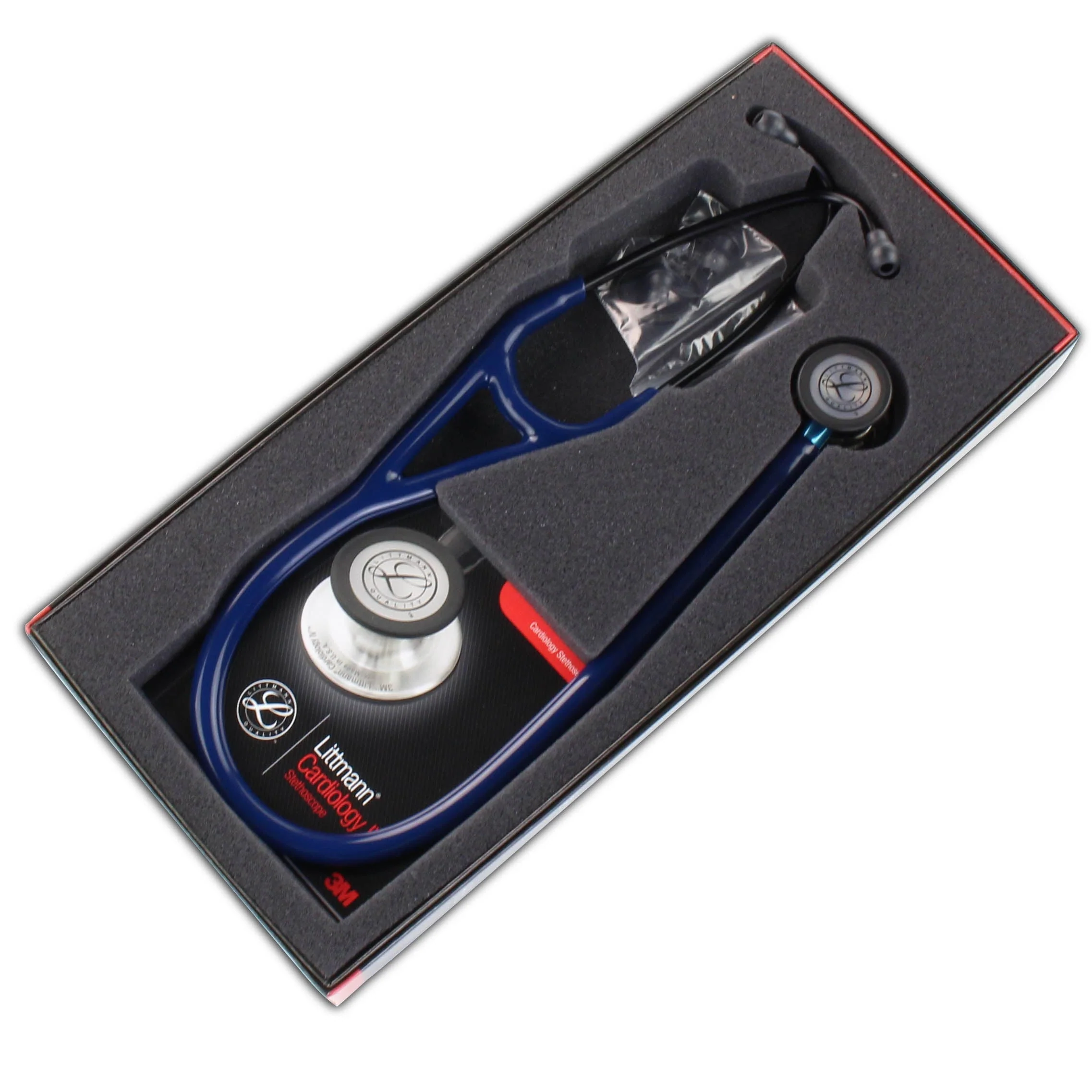 Littmann Cardiology IV Diagnostic Stethoscope: Polished Smoke & Navy - Blue Stem 6202 - Over Engraved - Image 10