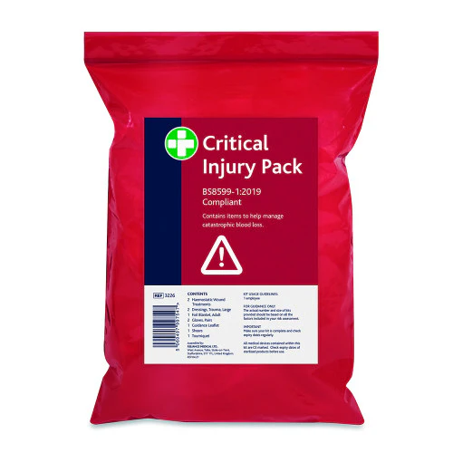 Critical Injury Pack in Red Poly Bag - BS8599-1:2019 - Image 2