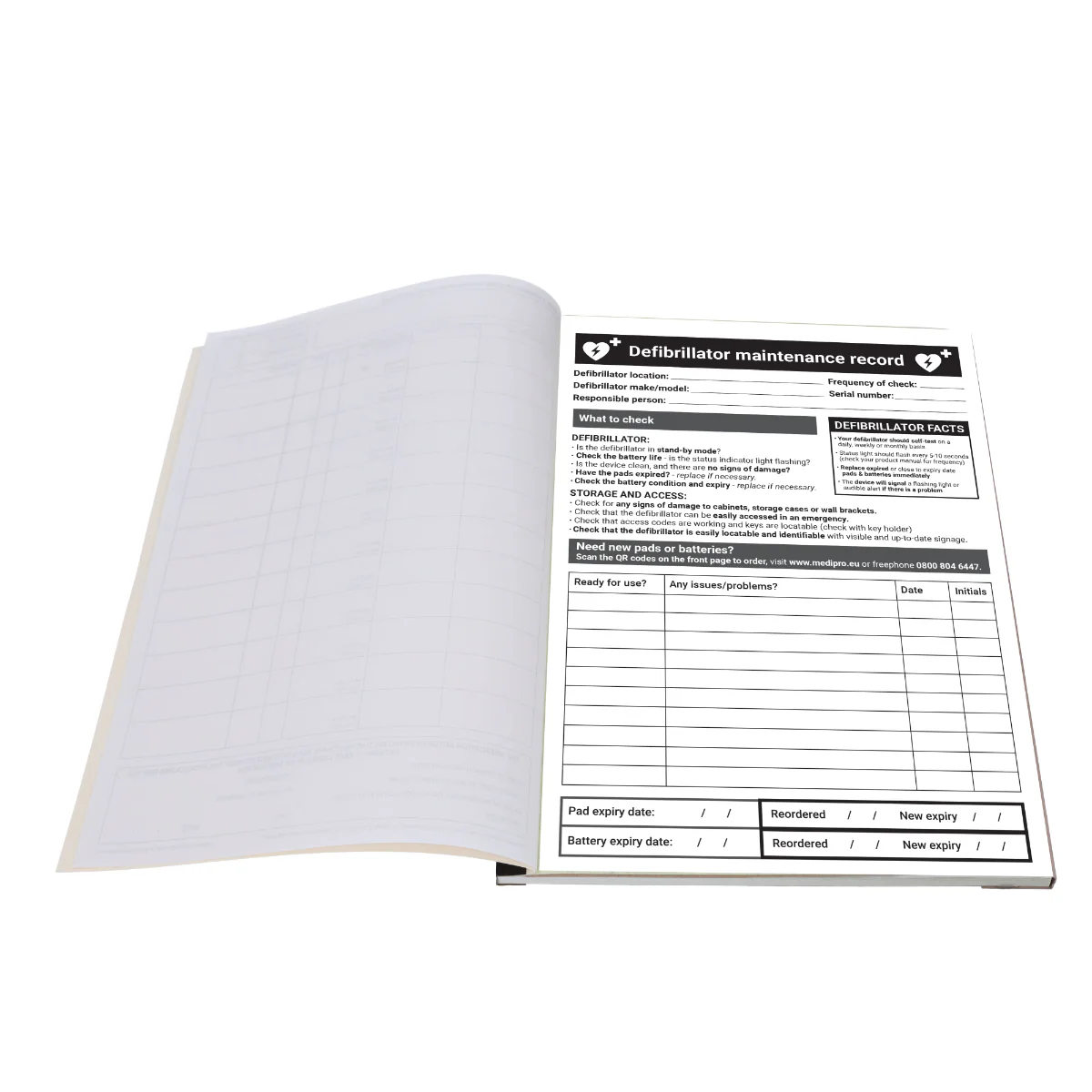 Defibrillator Maintenance Booklet - Image 2