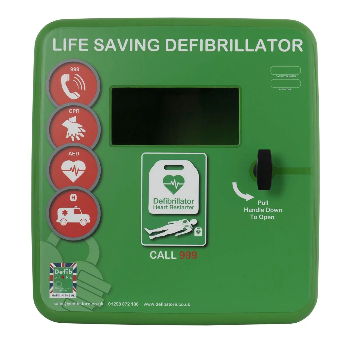 Defibstore 4000 - Defib Cabinet w/ Heater & Light - Unlocked - Green - Image 5