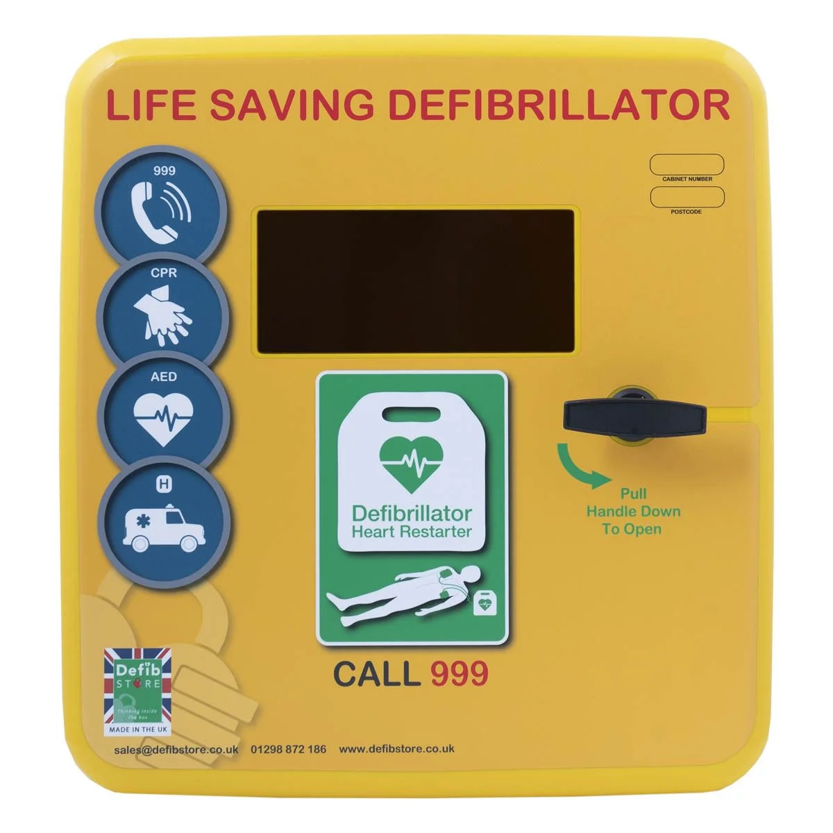 Defibstore 4000 - Defib Cabinet w/ Heater & Light - Unlocked - Yellow - Image 5