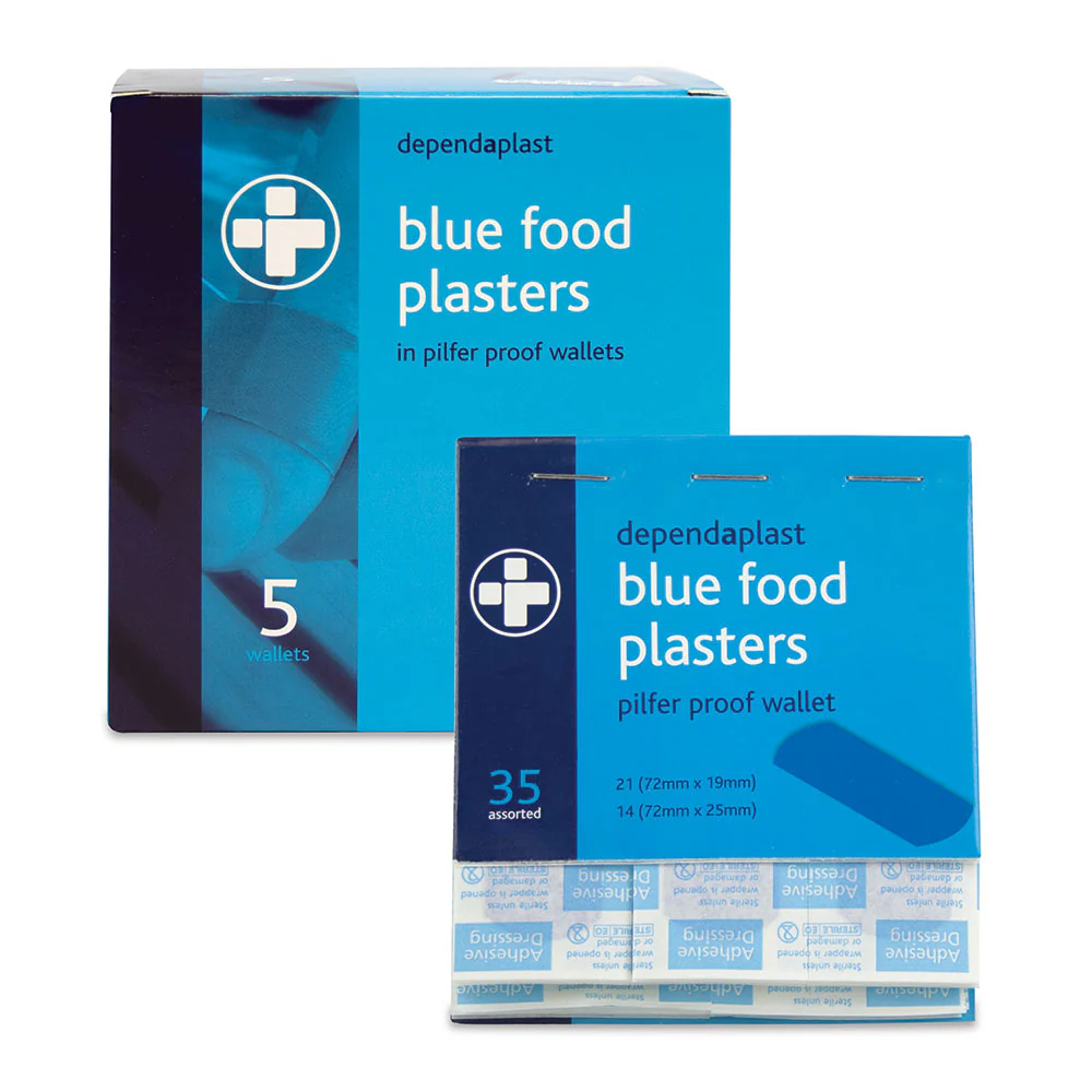 Dependaplast blue detectable pilfer proof plasters 5 x 35 - Image 3