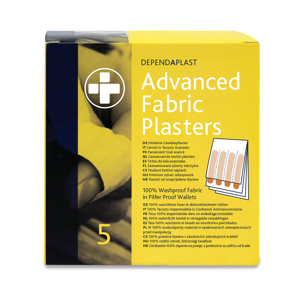 Dependaplast – Advanced 100% Washproof Tan Fabric Plasters - Pilfer Proof Wallet of 40