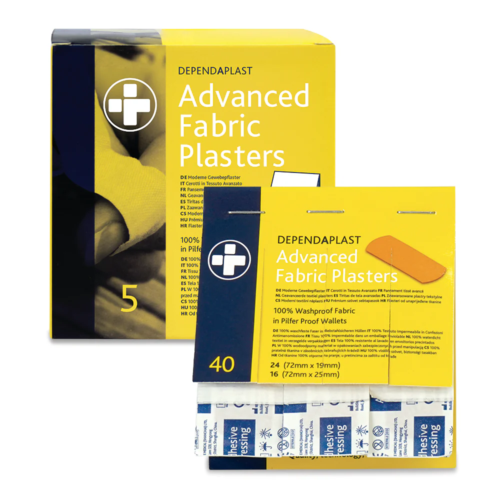 Dependaplast – Advanced 100% Washproof Tan Fabric Plasters - Pilfer Proof Wallet of 40 - Image 2