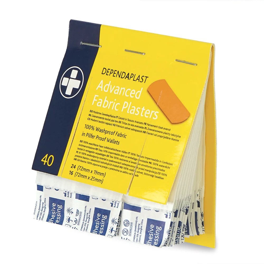 Dependaplast – Advanced 100% Washproof Tan Fabric Plasters - Pilfer Proof Wallet of 40 - Image 3