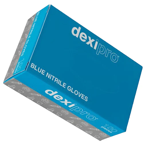 Dexi Pro Blue Nitrile Gloves Powder Free- X-Large - Image 4
