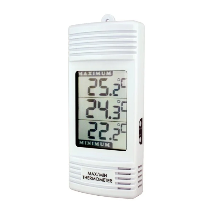 Digital Max/Min Thermometer with Internal Temperature Sensor - White