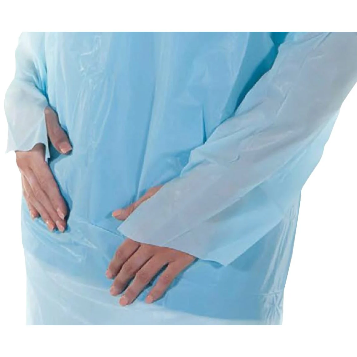 Easigown Examination Gowns - Thumb Loop - Blue x 100 Gowns - Image 3