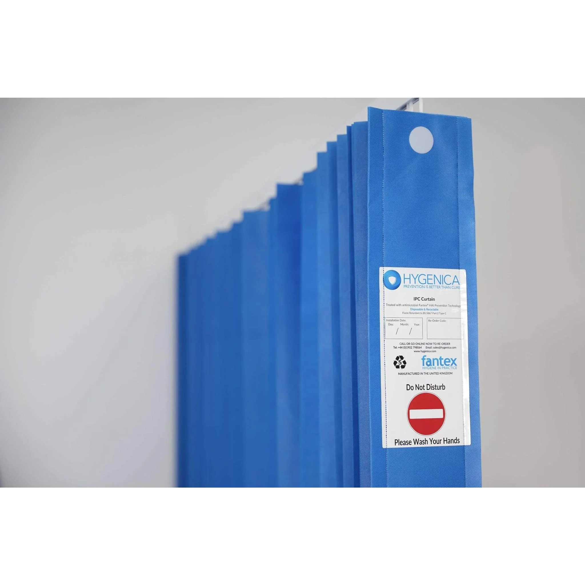 Disposable Curtains External Fast Fit Large 7200mm x 2000mm - Pacific Blue x 1