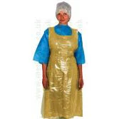 Disposable Polythene Aprons on ROLL - CASE of 1000 in Yellow - Image 2