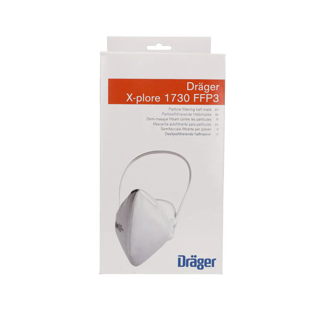 Drager FFP3 Unvalved Respirator Mask - Box of 20 - CLEARANCE - Expiry September 2024 - Image 8