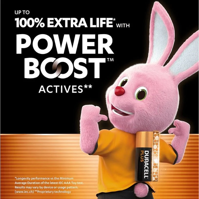 Duracell Plus AAA Alkaline Batteries - Pack of 4 - Image 2