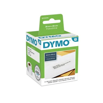 Dymo LW Address Labels, 28mm X 89mm, Roll of 130