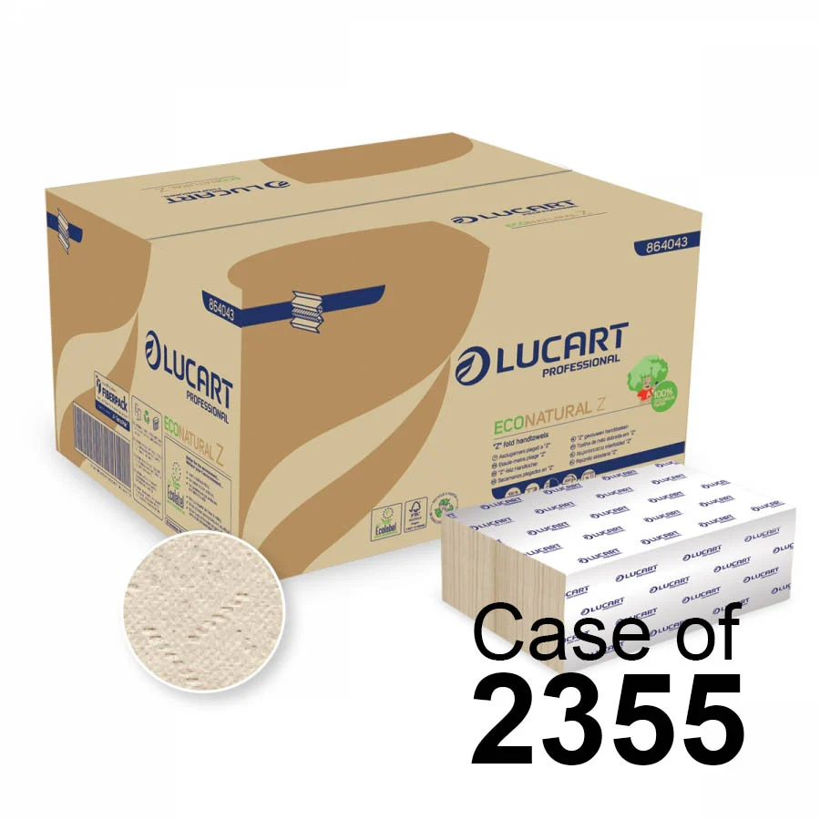 Eco Lucart Z-fold 2ply - Havana 22.5cm x 24cm (864043) - 1 box of 3000 - Image 2