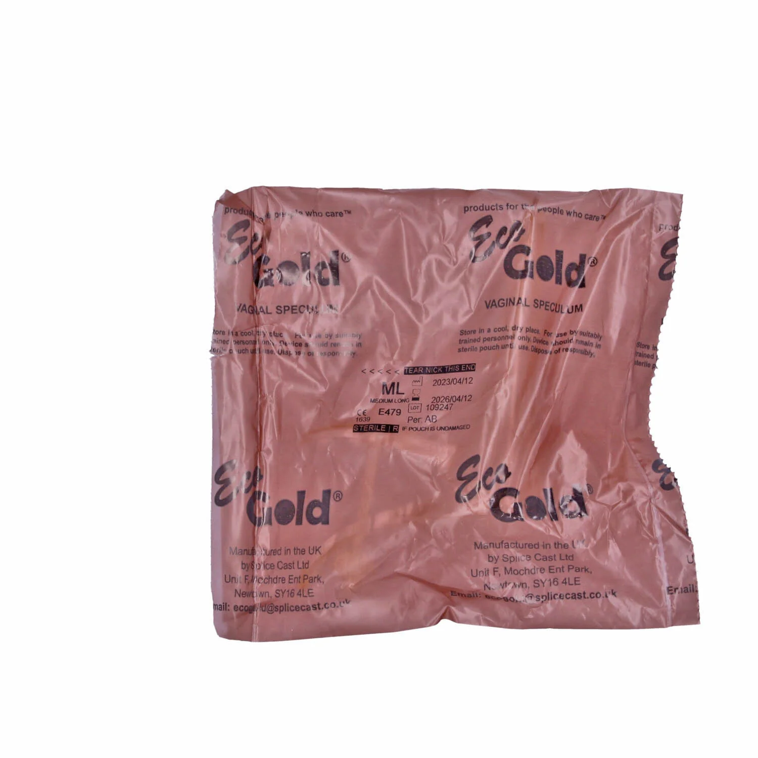EcoGold Speculum Medium Long (Sterile) With Lock - Brown - Pack of 20 - Image 5