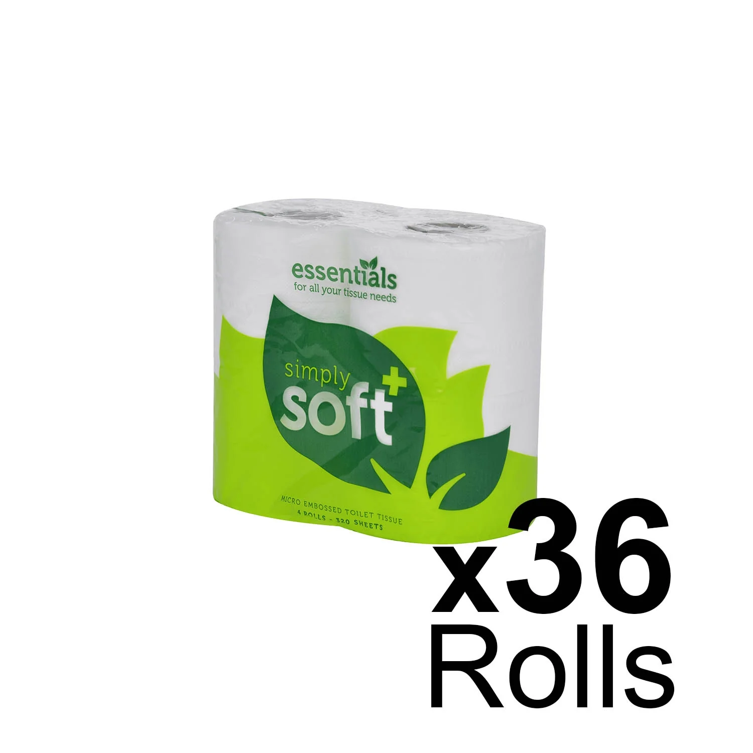 Essentials 2 ply Toilet Roll - 9 Packs of 4 Rolls - Image 2