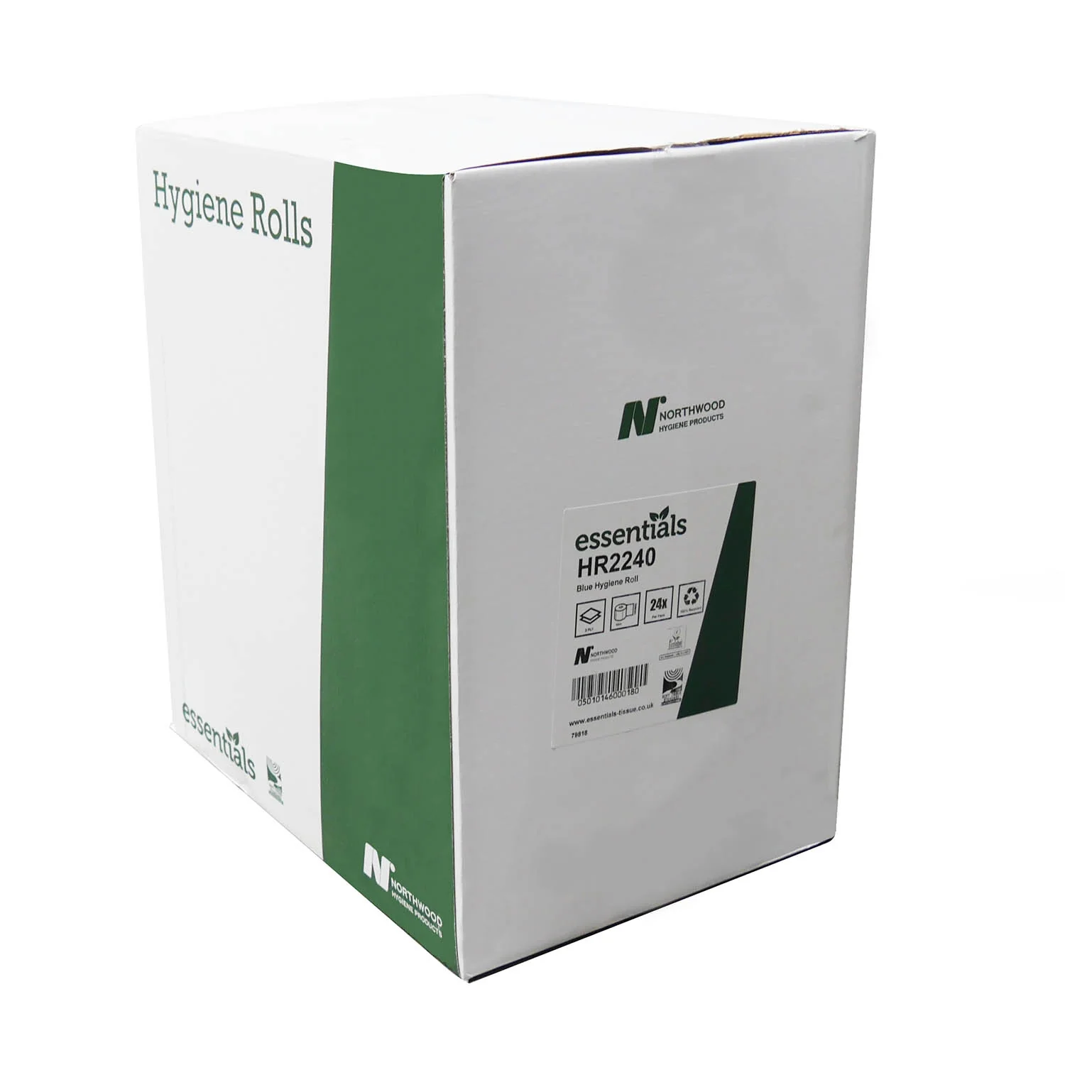 Essentials Couch Roll 10" - 2ply - 40m x 250mm - Case of 24 - Image 2