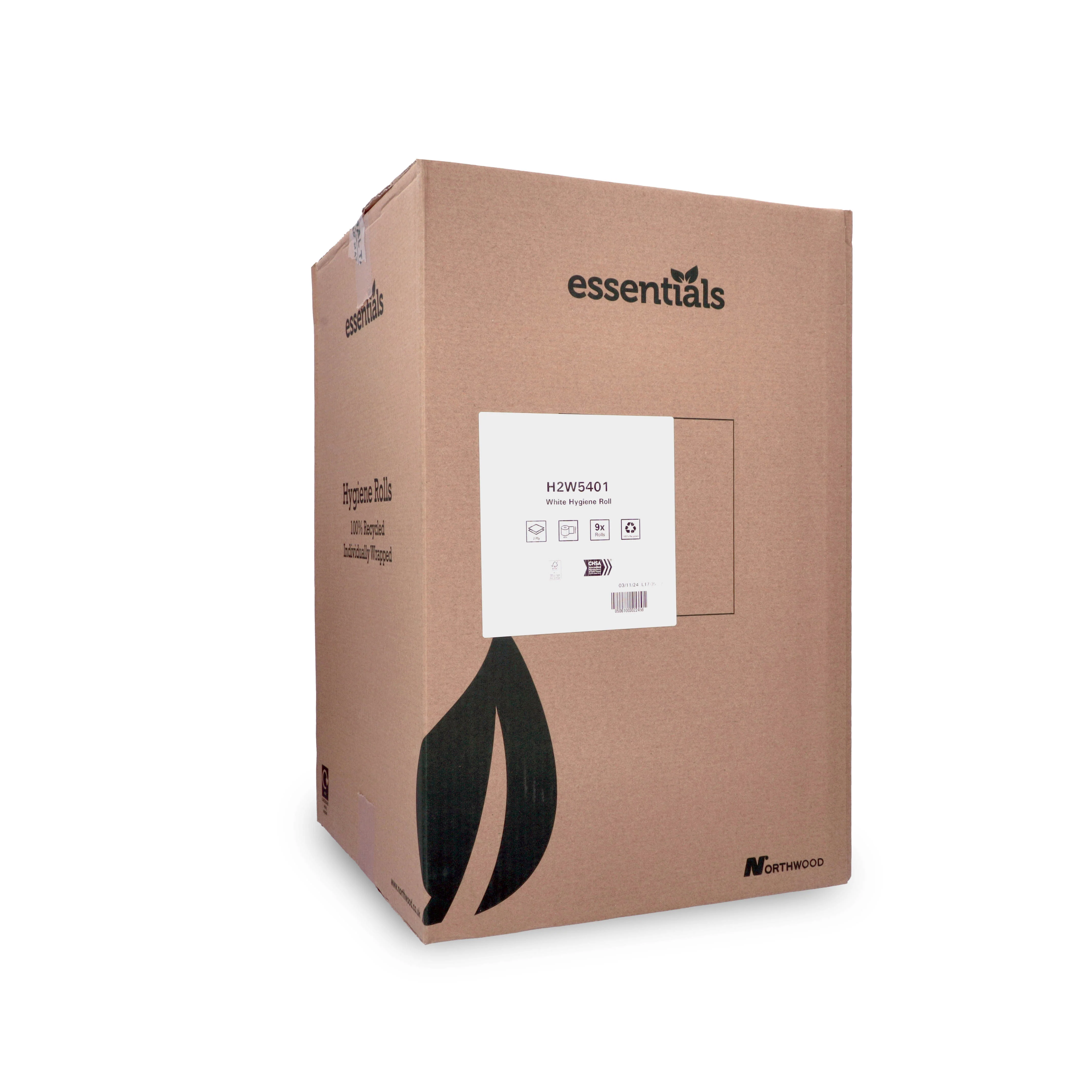 Essentials White Couch Roll 10" - 2ply - 40m x 250mm - Case of 24 - Image 3