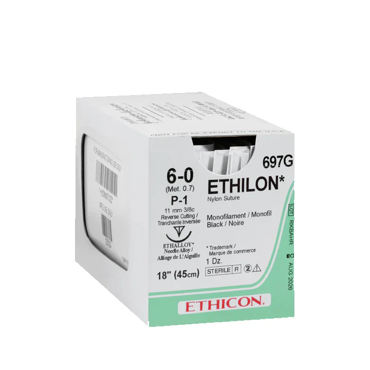 ETHILON suture - Monofilament - black - 6-0 - 45cm - 1 x Reverse Cutting Prime - 11mm - 3/8C - 12