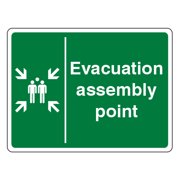 Evacuation Assembly Point Sign (Family)- CLEARANCE