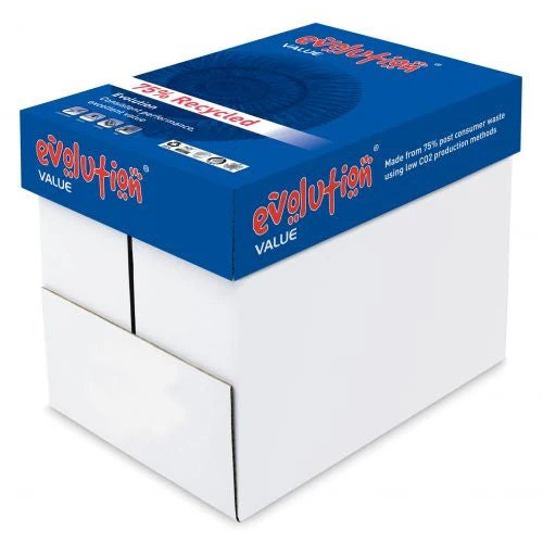 Evolution Value A4 Recycled Paper 80gsm White (Pack of 2500)