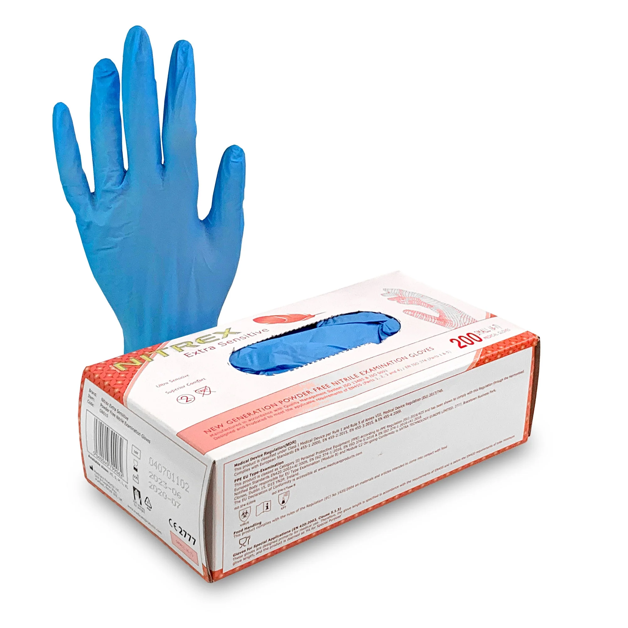 Extra Small Nitrile Gloves x 200 [Certified EN455]