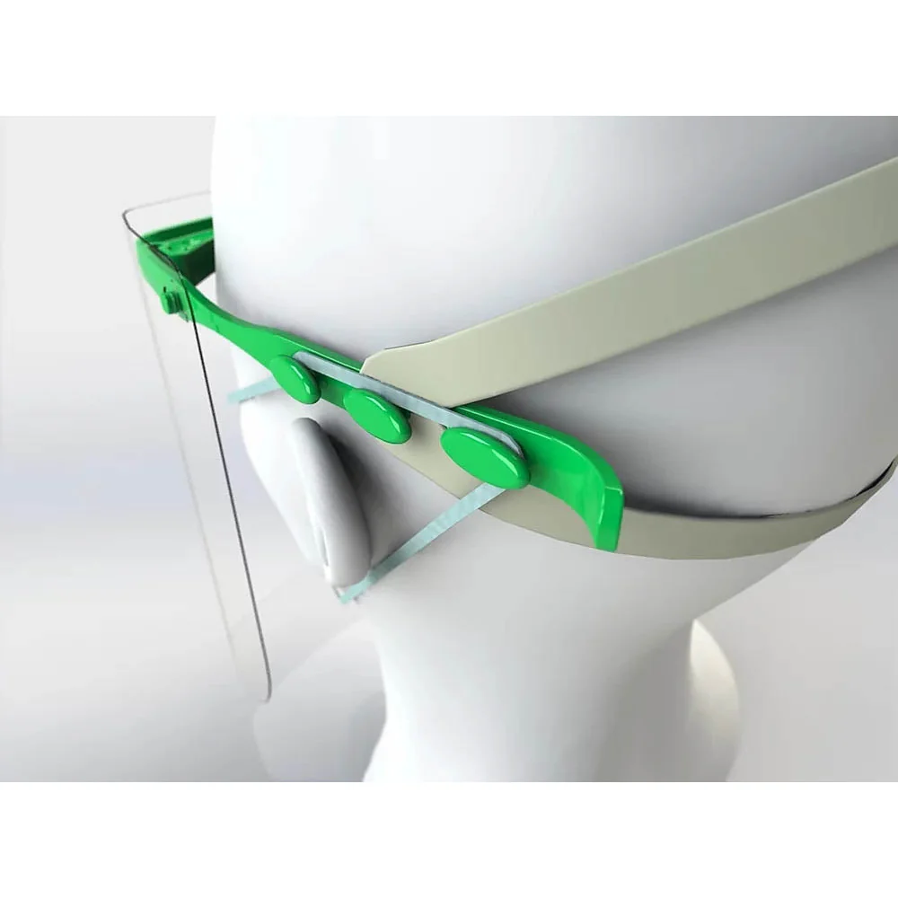 Face Shield x1 - Green [EN166] [Reusable] [Replaceable Visor] - Image 4