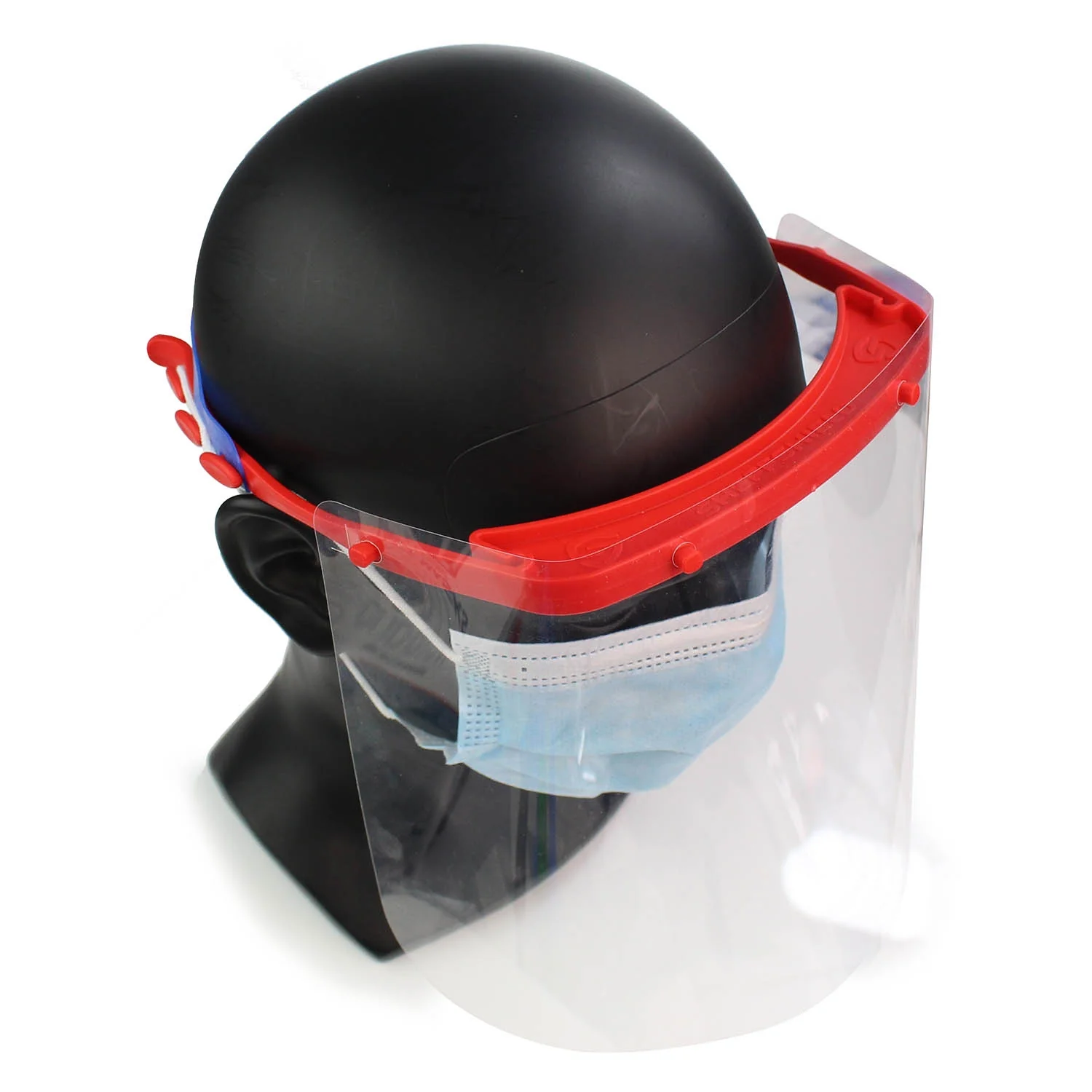 Face Shield x1 - Red [EN166] [Reusable] [Replaceable Visor] - Image 5