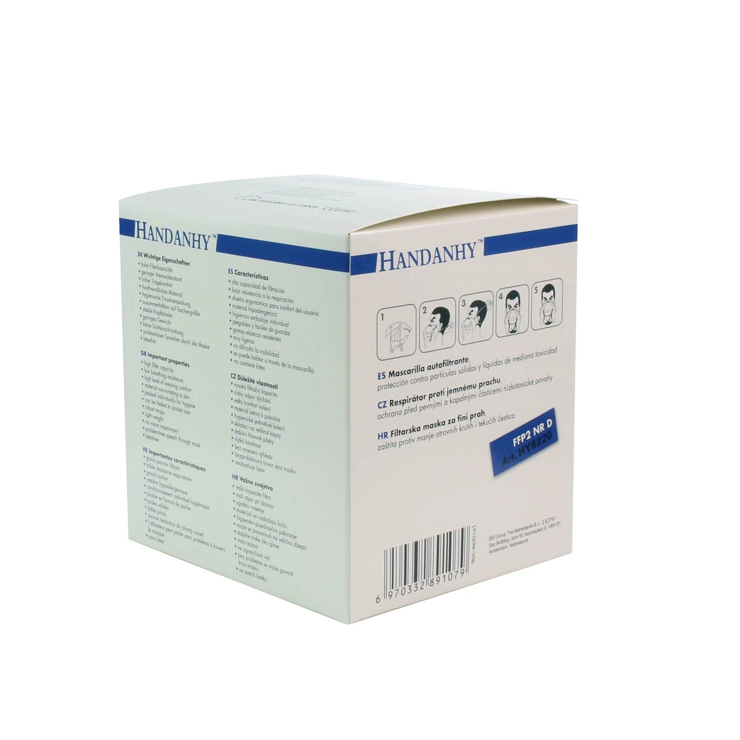 FFP2 Unvalved Face Masks x 20 - Image 2