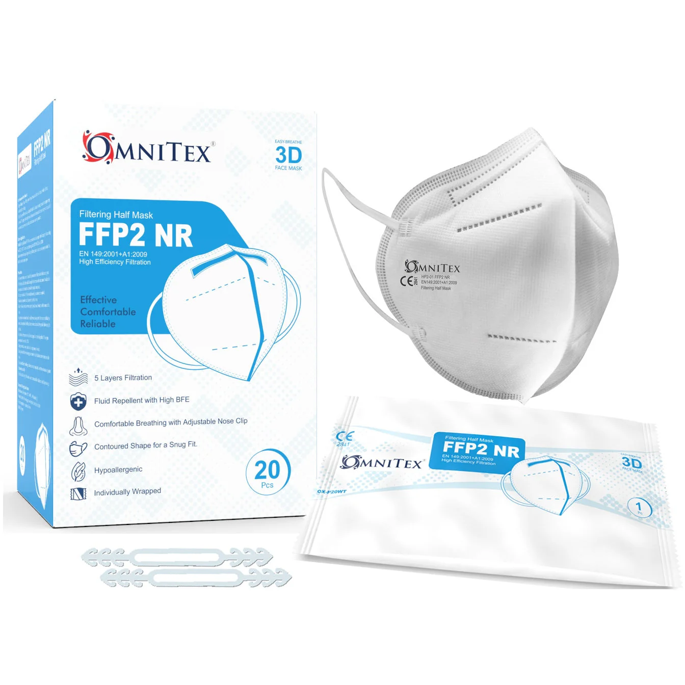 FFP2 White Masks x Pack of 20 - CLEARANCE DUE TO SHORT EXPIRY DATE 08/2026 - Image 7