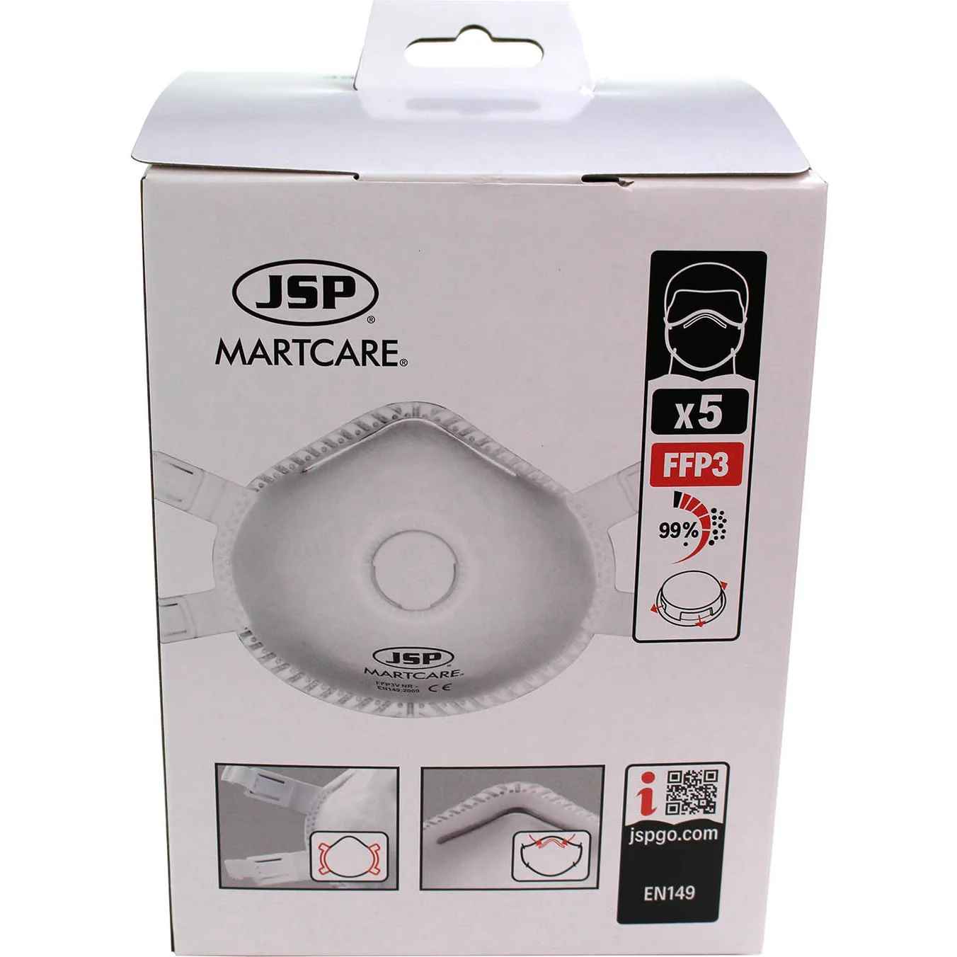 FFP3 Valved Respirator - Box of 5 - Image 3