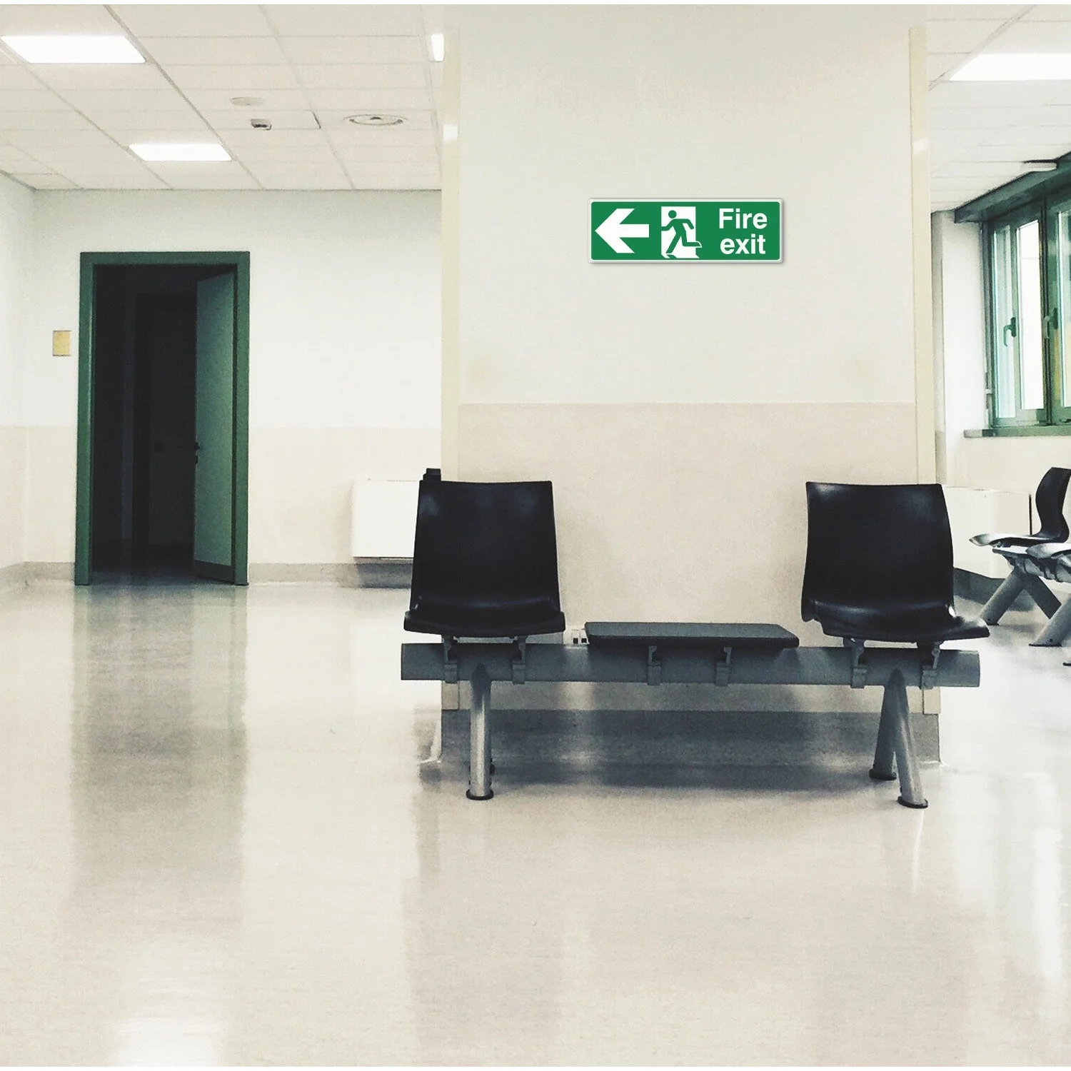 Fire Exit Sign - Arrow Left - CLEARANCE - Image 2