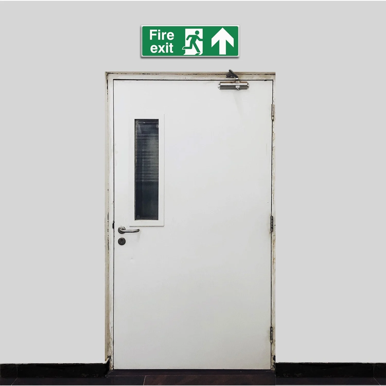 Fire Exit Sign - Arrow Up - CLEARANCE - Image 2