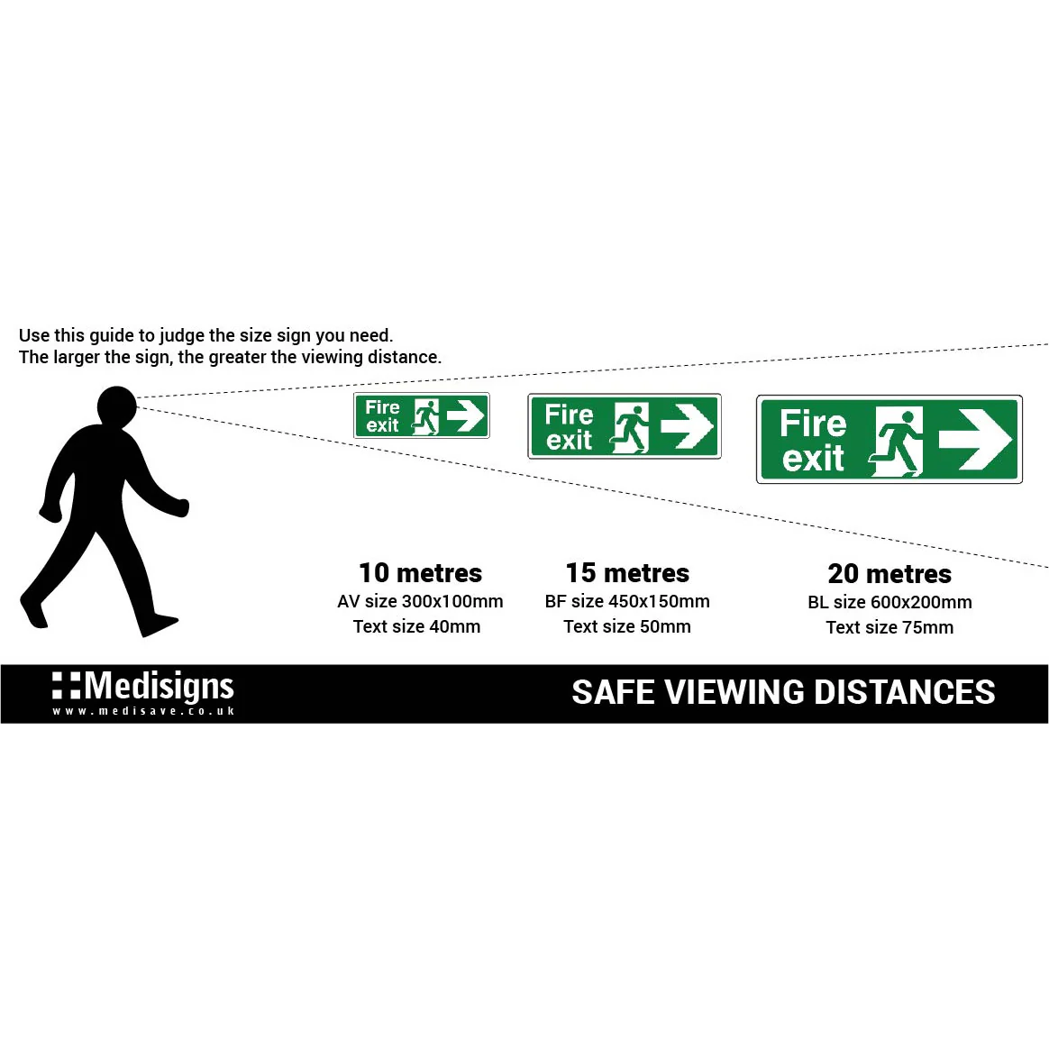 Fire Exit Sign - Arrow Up Left - CLEARANCE - Image 2