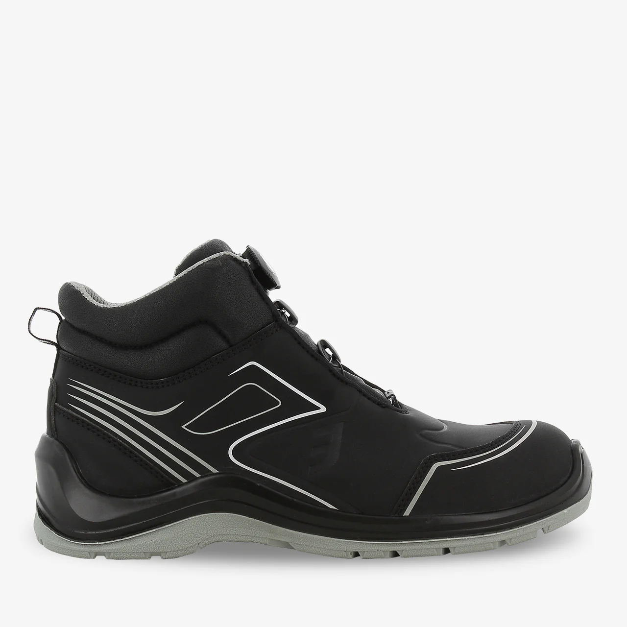 Flow Mid S3 Unisex Safety Shoes with Twist Lock - Black - Image 3