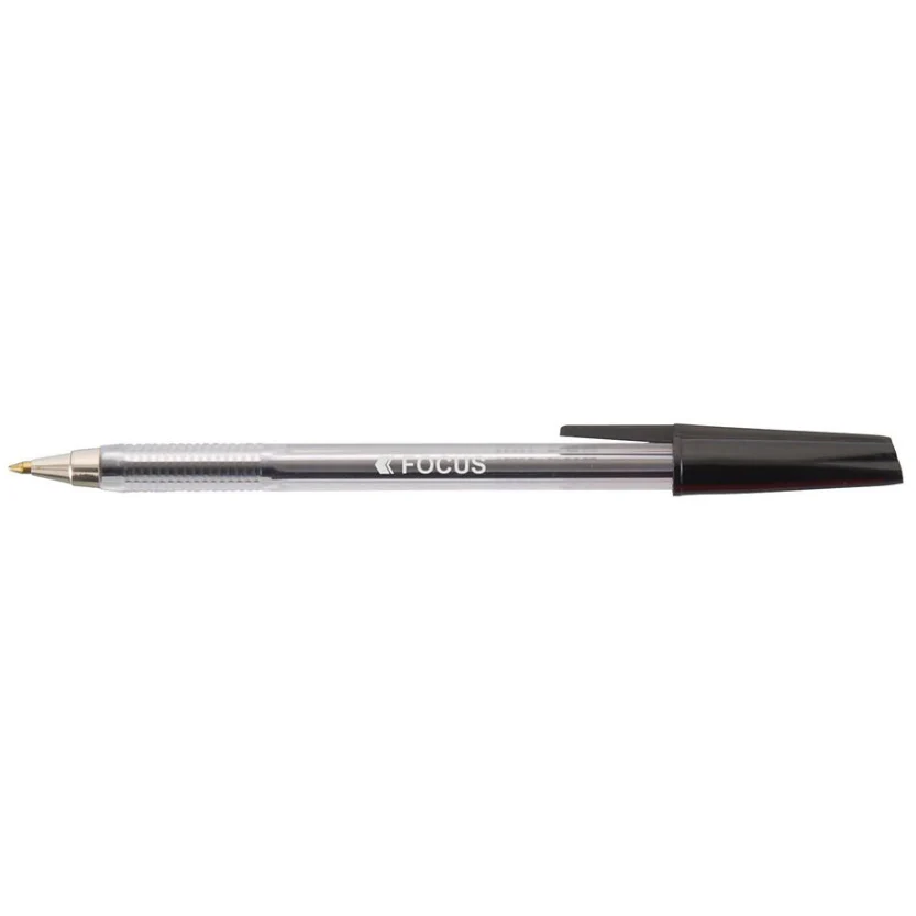 Focus Medium Point Ball Pen Black - Box Of 50