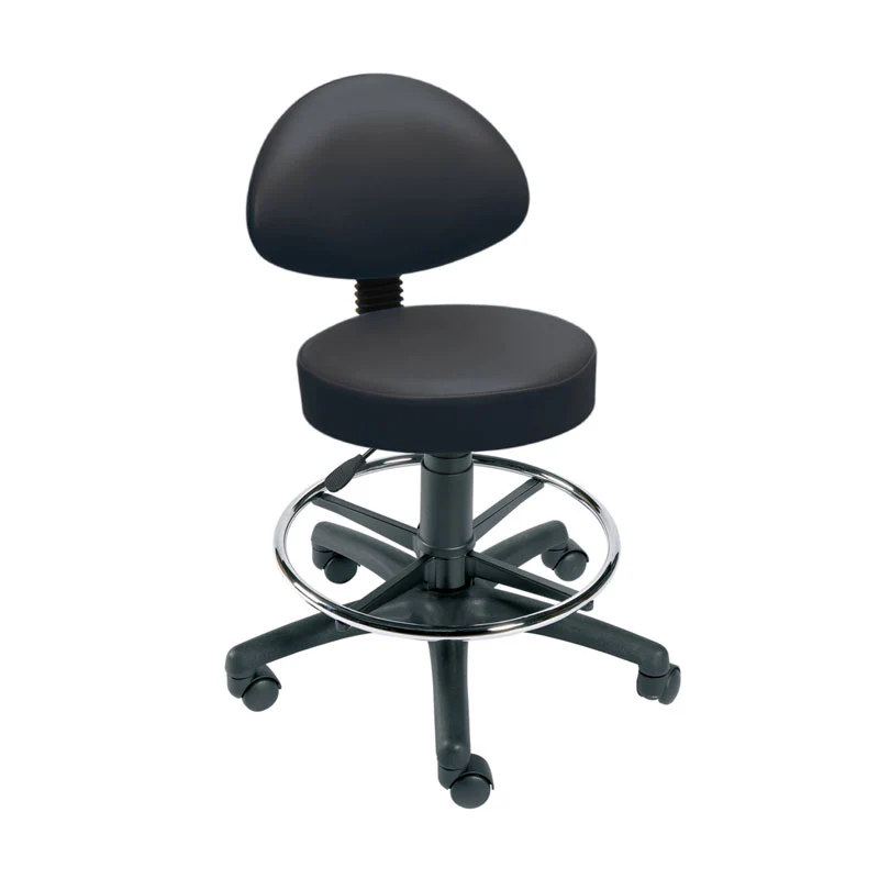 Gas-Lift Stool with Back Rest, Foot Ring & Castors, Vinyl-Anti Bacterial - Image 7