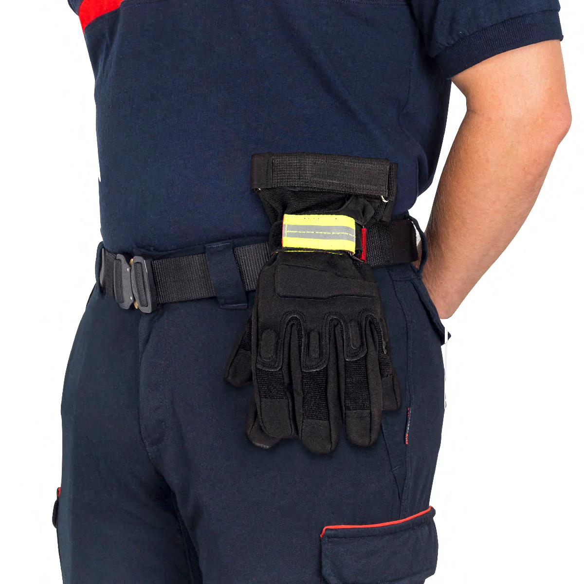 Glove Holder/Rope Accessory w/ Multi-Use Carabiner - Red Polyester - Image 8