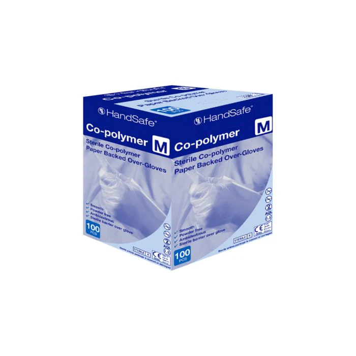Handsafe Clear Co-Polymer Powder Free Sterile Disposable Glove - Box of 100 - Image 2