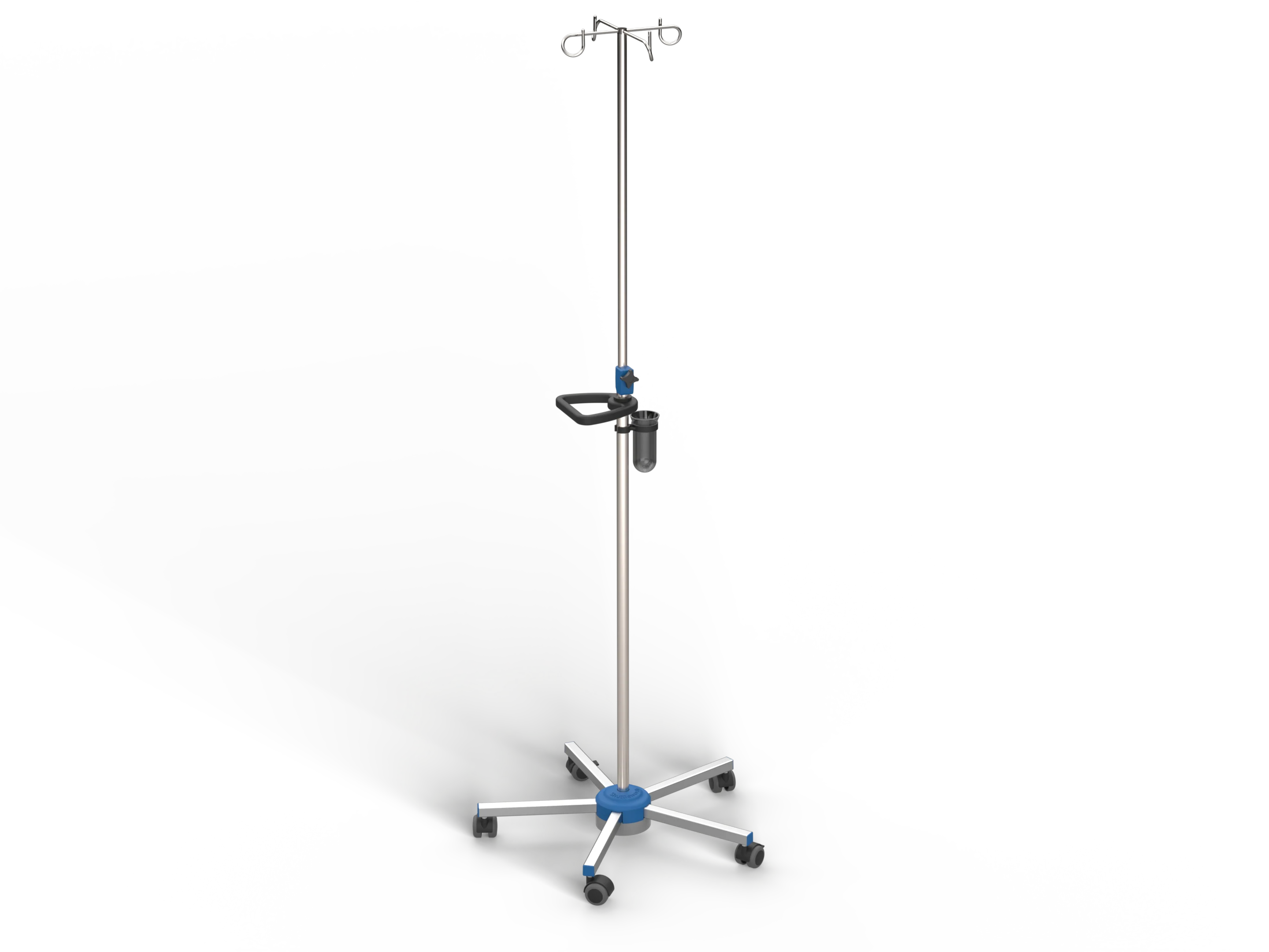Height Adjustable IV Drip Stand - Mobile - Image 4