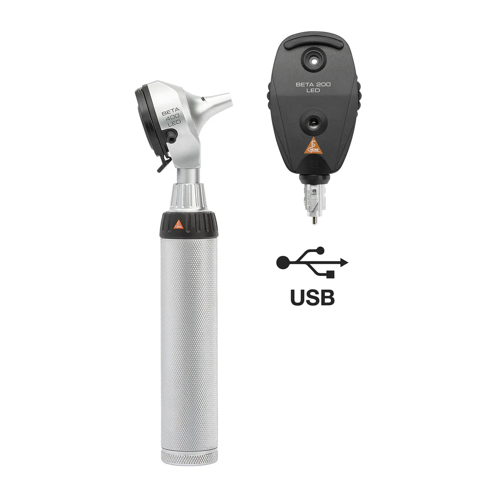 Heine BETA 200 LED Ophthalmoscope + BETA 400 LED F.O. Otoscope - Image 2