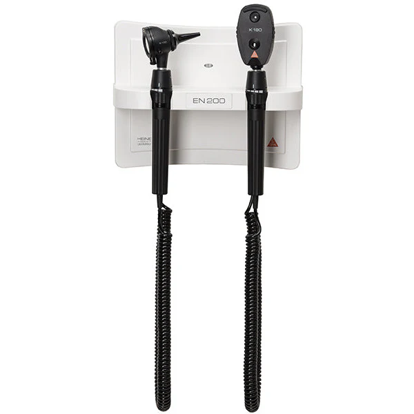 HEINE EN200 LED Wall Diagnostic Station - With K100 Diagnostic Otoscope & K180 Ophthalmoscope