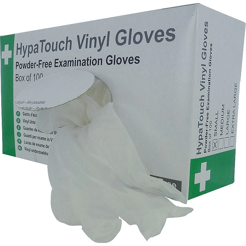 HypaTouch Powder-Free Vinyl Gloves (Box of 100) - Large