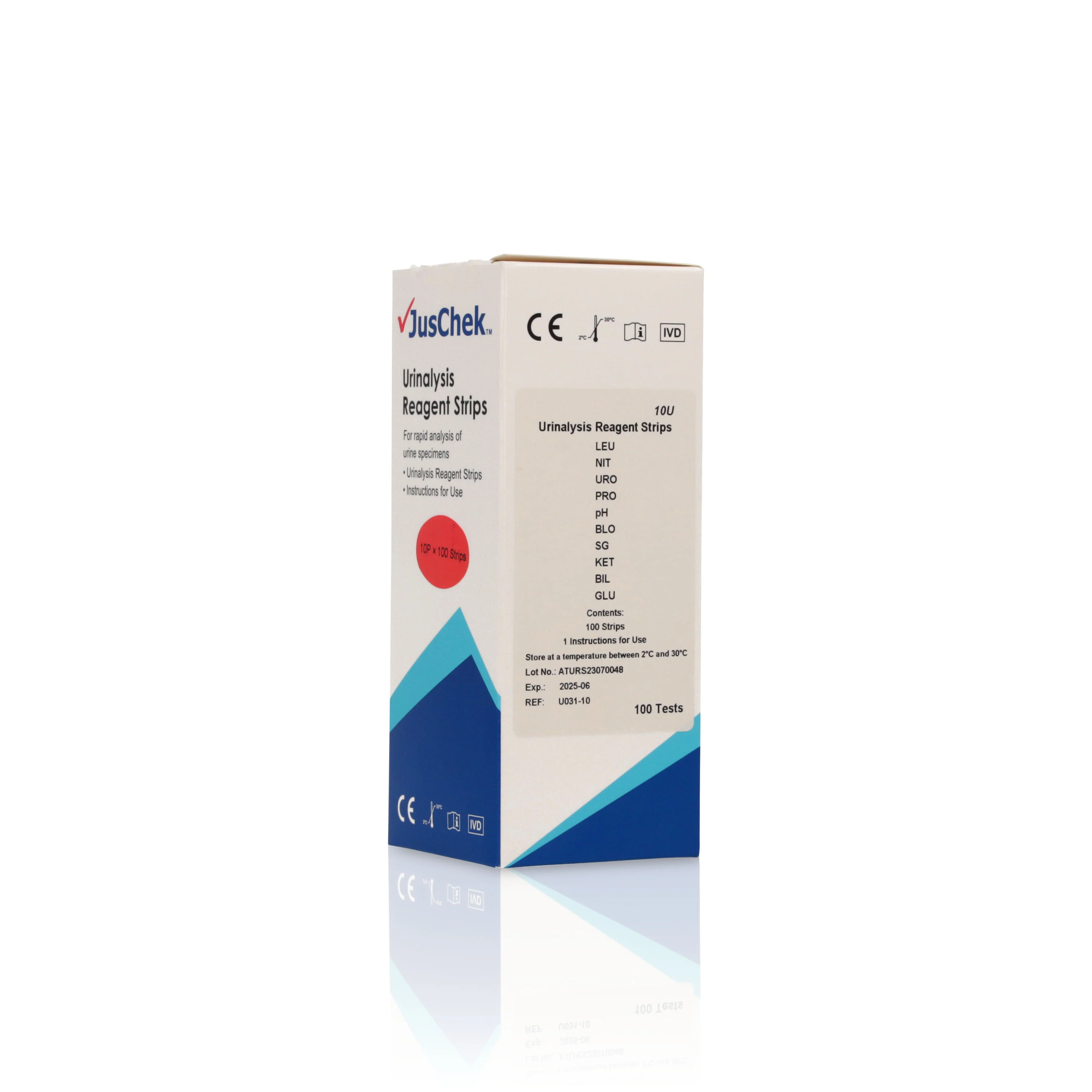 Juschek Urinalysis Strips - 10 Parameter (x100 Strips) - Image 3