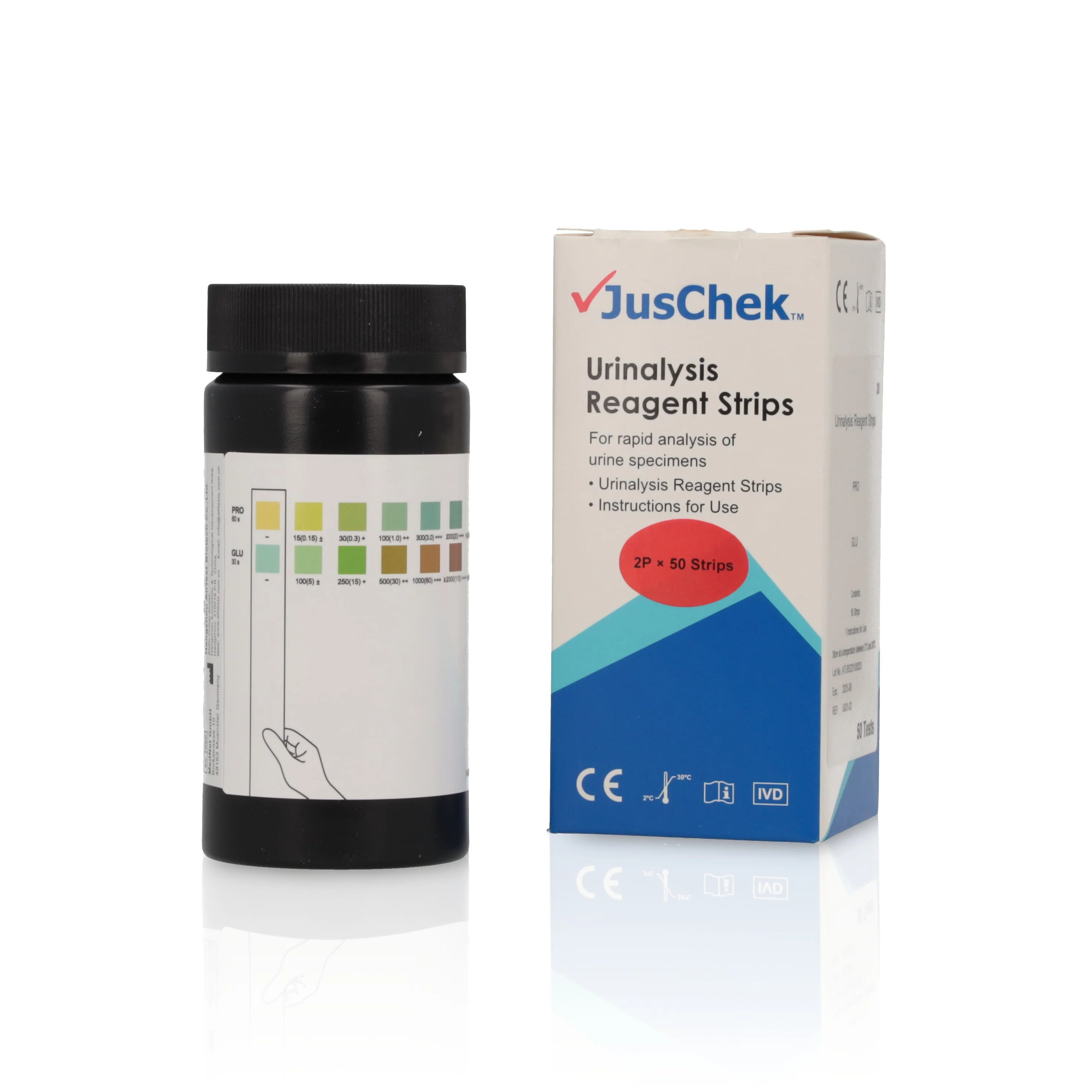 Juschek Urinalysis Strips - 2 Parameter (x50 Strips) - Image 3