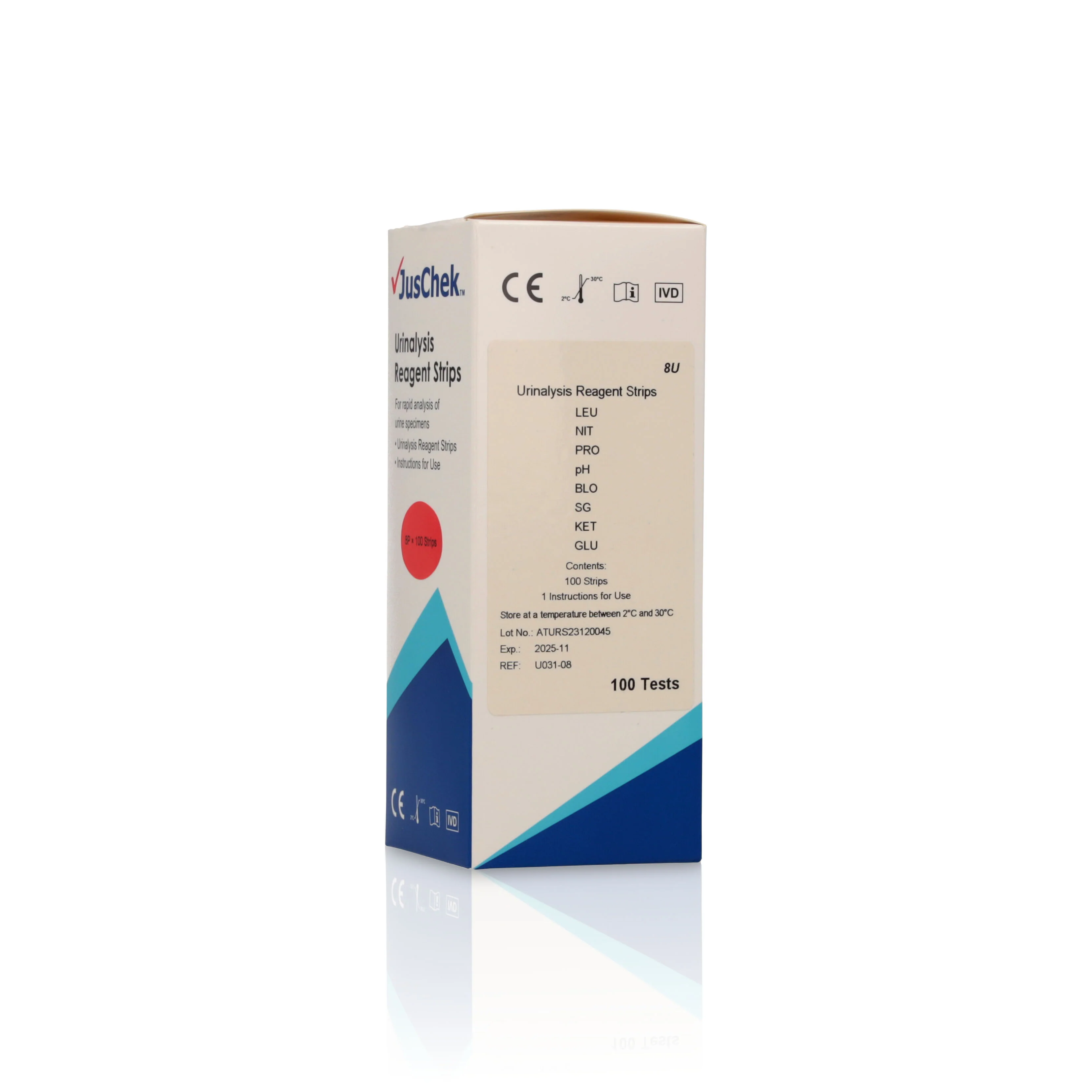 Juschek Urinalysis Strips - 8 Parameter (x100 Strips) - Image 4