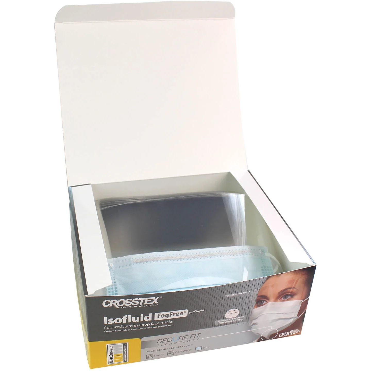 Isofluid FogFree® SecureFit® Splash Shield Masks with Visor (25) - Image 5